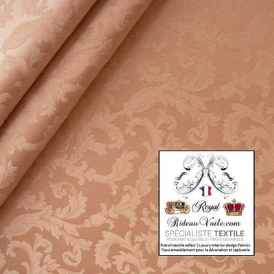 Tissus Empire ameublement mètre largeur 330cm Jacquard Rose Baroque
