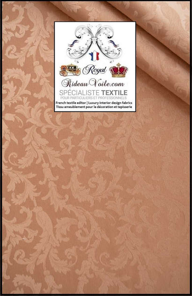 Tissus Empire ameublement mètre largeur 330cm Jacquard Rose Baroque
