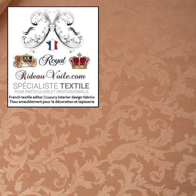Tissus Empire ameublement mètre largeur 330cm Jacquard Rose Baroque