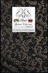 Tissu d'ameublement Damasco mètre Jacquard Baroque noir rideau tapisserie