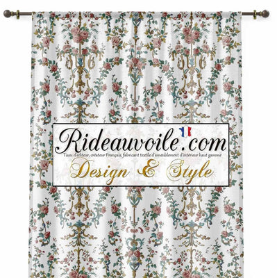 Tissu d'ameublement de luxe damassé Baroque Rococo floral mètre rideau meuble
