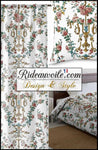 Tissu ameublement ignifuge imprimé style soierie jacquard Baroque floral Rococo mètre