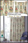 Tissu vintage ameublement Baroque Rococo fleur ornement floral mètre rideau