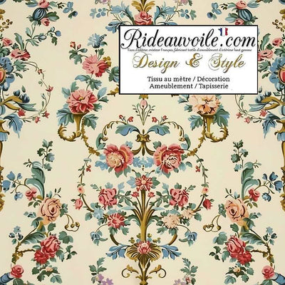 Tissu ameublement intérieur florale vintage Baroque Rococo papier peint création Luxe