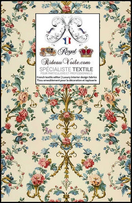 Tissu ameublement intérieur florale vintage Baroque Rococo papier peint création Luxe