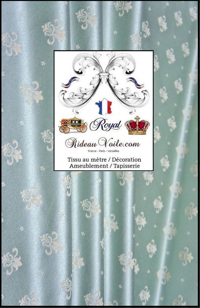 Le tissu jacquard extra large et de haute qualité de 280 cm avec une surface légèrement brillante montre ce qui est probablement le symbole le plus célèbre de la monarchie française : le lys français (Fleur de Lys).