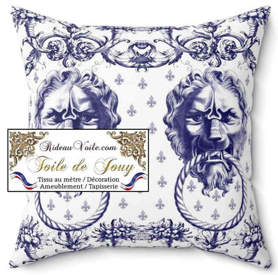 "LYS & LION" motif imprimé designer Toile de Jouy à ornements Baroque Antique - Tissu haute gamme d'ameublement pour la décoration d'intérieur, la tapisserie (murale & siège). Disponible dans différentes matières au mètre & Papier peint 