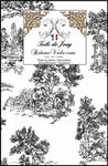 Boutique Toile de Jouy Noir imprimé coton tissu d'ameublement intérieur rideau mètre