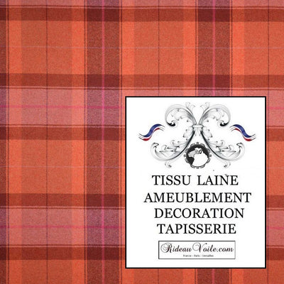 Tissu ameublement ignifugé Laine écossais Tartan carreaux mètre rideau sur mesure