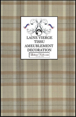 Tissu ameublement ignifugé Laine carreaux écossais mètre rideau