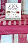 Tissu ameublement mètre Jacquard Baroque rayures lignes Or Rouge rideau Tapisserie