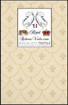 Tissu ameublement Jacquard crème style Empire motif Fleur de Lys au mètre