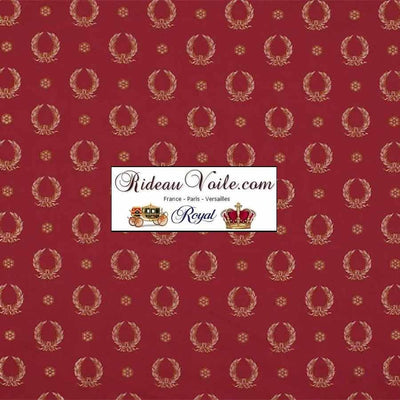 Architecte intérieur tissu ameublement Jacquard Rouge motif couronne Napoléon
