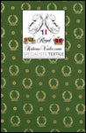 Architecte intérieur tissu ameublement Jacquard Vert Empire motif couronne Napoléon