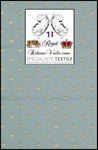 Tissu d'ameublement Jacquard Bleu Or style Empire motif Fleur de Lys au mètre