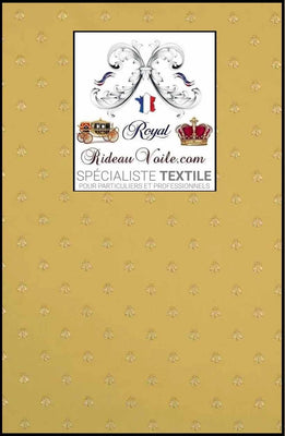 Sélection beaux tissus d'ameublement Jacquard Jaune Empire au mètre grands éditeurs