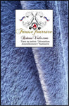 Tissu imitation fausse fourrure de luxe ignifuge au mètre Tapisserie siège coussin bleu