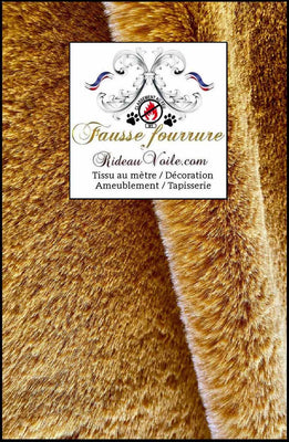 Tissu fausse fourrure jaune orange safran ignifuge au mètre Tapisserie siège intérieur