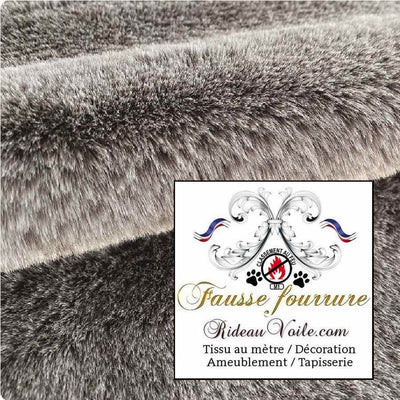 Tissu ameublement fausse fourrure animal gris ignifuge mètre Tapisserie siège literie