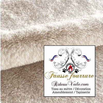 Tissu d'ameublement fausse fourrure animal blanc ignifuge mètre Tapisserie intérieur