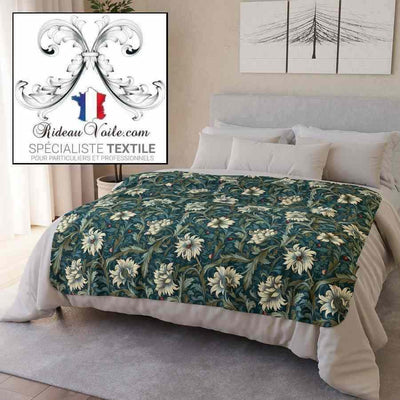 Tissu Jacquard ameublement idée décoration motifs fleurs au mètre rideau sur mesure