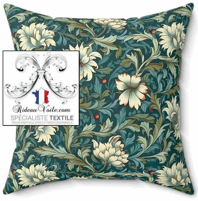 Tissu Jacquard ameublement idée décoration motifs fleurs au mètre rideau sur mesure