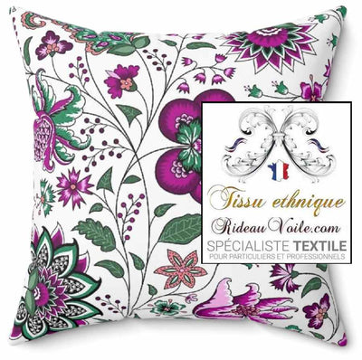 Tissu Indien Paisley Jacquard Violet Toile d'ameublement acoustique ignifuge occultant