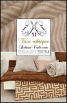 Tissu effet ethnique Rafia Toile Jute en coton ameublement au mètre rideau tapisserie