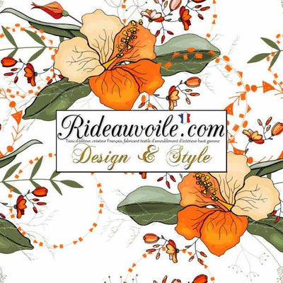 Créateur luminaire Abat-jour intérieur sur mesure tissu floral imprimé petites fleurs