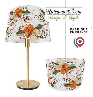 Créateur luminaire Abat-jour intérieur sur mesure tissu floral imprimé petites fleurs