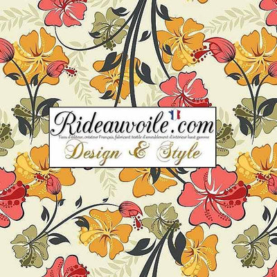 Fabrication unique Abat-jour intérieur sur mesure motif exotique feuilles Jungle