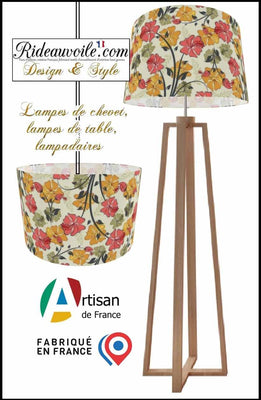 Fabrication unique Abat-jour intérieur sur mesure motif exotique feuilles Jungle