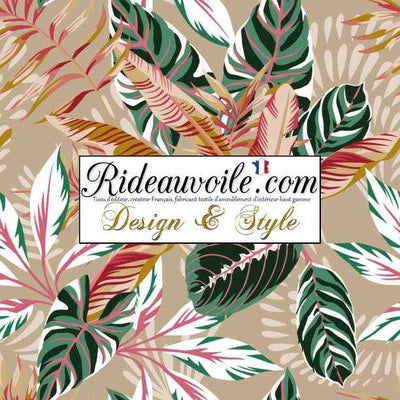 Confection Abat-jour intérieur sur mesure luminaire design Exotique Tropicale Feuilles