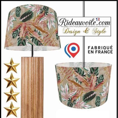Confection Abat-jour intérieur sur mesure luminaire design Exotique Tropicale Feuilles