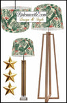 Confection Abat-jour intérieur sur mesure tissu imprimé Exotique Tropicale Feuilles