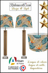 Créateur Abat-jour intérieur sur mesure tissu imprimé Exotique Tropicale Feuilles