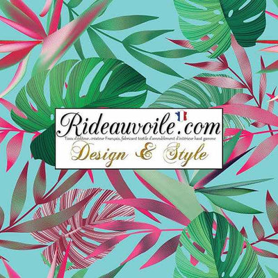 Fabrication unique Abat-jour intérieur sur mesure motif Exotique Tropicale Feuilles