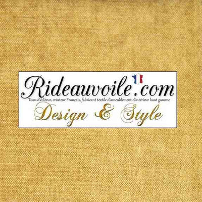 Rideau Velours chenille jaune or mètre rideau tissu ameublement confection tapissier