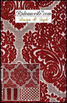 Boutique Tissu d'ameublement velours chenille rouge rubis au mètre rideau