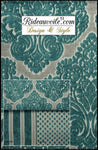 Tissu velours Damasco ameublement jacquard baroque vert Empire Baroque mètre. Le tissu d'ameublement jacquard pour Architecte décorateur décoratrice intérieur et particulier tapissier. Travaux rénovation agencement.