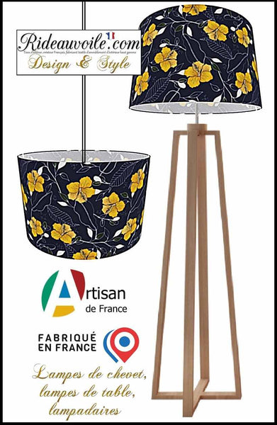 Création artisanale originale suspension abat-jour fleuri sur mesure Hôtellerie Restaurant