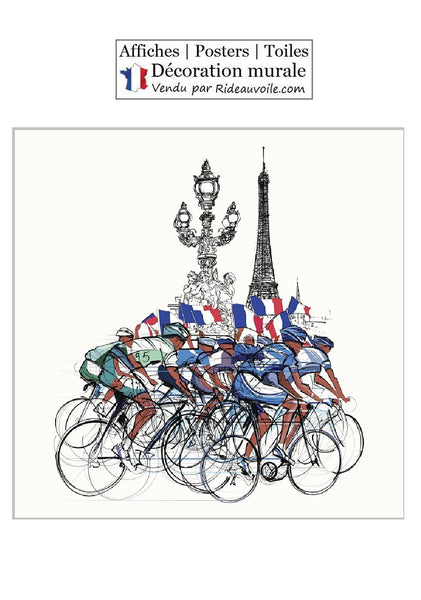 Affiche murale décorative | Tableau mural | Poster cyclisme vélo TOUR DE FRANCE