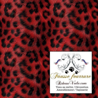 Fausse fourrure noir rouge ignifuge 🔥  Architecte textile Intérieur Procurement FF&E SO&E