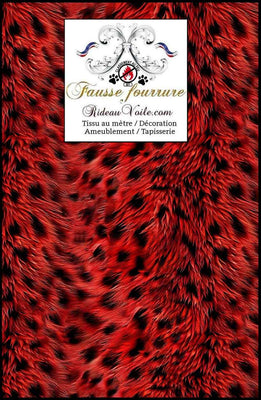 Tissu 🔥 events Fausse fourrure ignifuge rénovation équipement SO&E FF&E mètre noir rouge