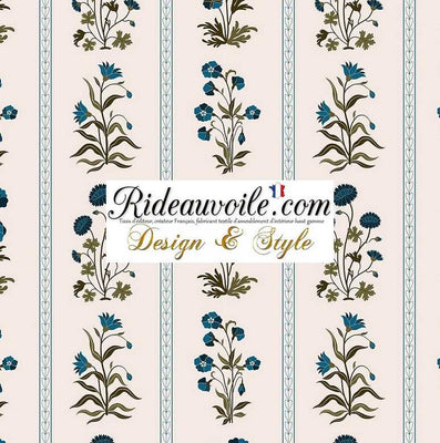 Tissu ameublement imprimé floral motif Décoration fleurs Indiennes au mètre