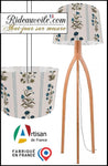 Tissu imprimé floral graphique Les fleurs Indienne | Création abat-jour sur mesure