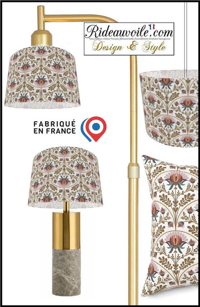 Tissu d'ameublement imprimé fleur indienne ethnique abat-jour suspension sur mesure