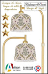 Abat-jour rigide Contrecollé suspension motif Fleur Tissu ethnique imprimé style Indien
