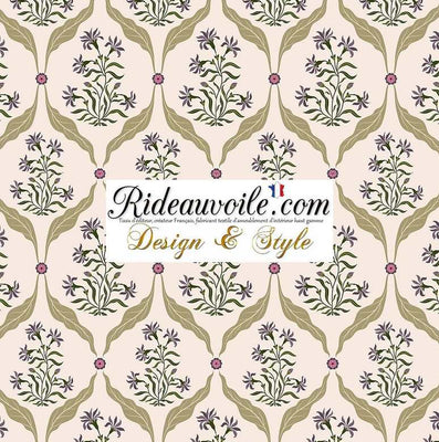 Tissu ameublement imprimé floral motif fleurs Indiennes artisanal au mètre