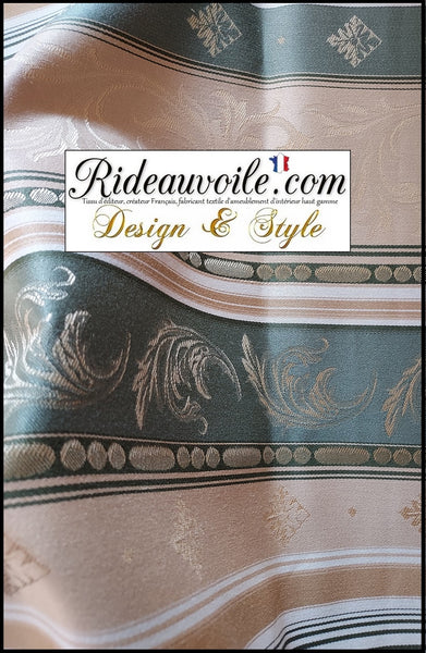 Boutique Jacquard Baroque Or vert Empire mètre & confection rideau